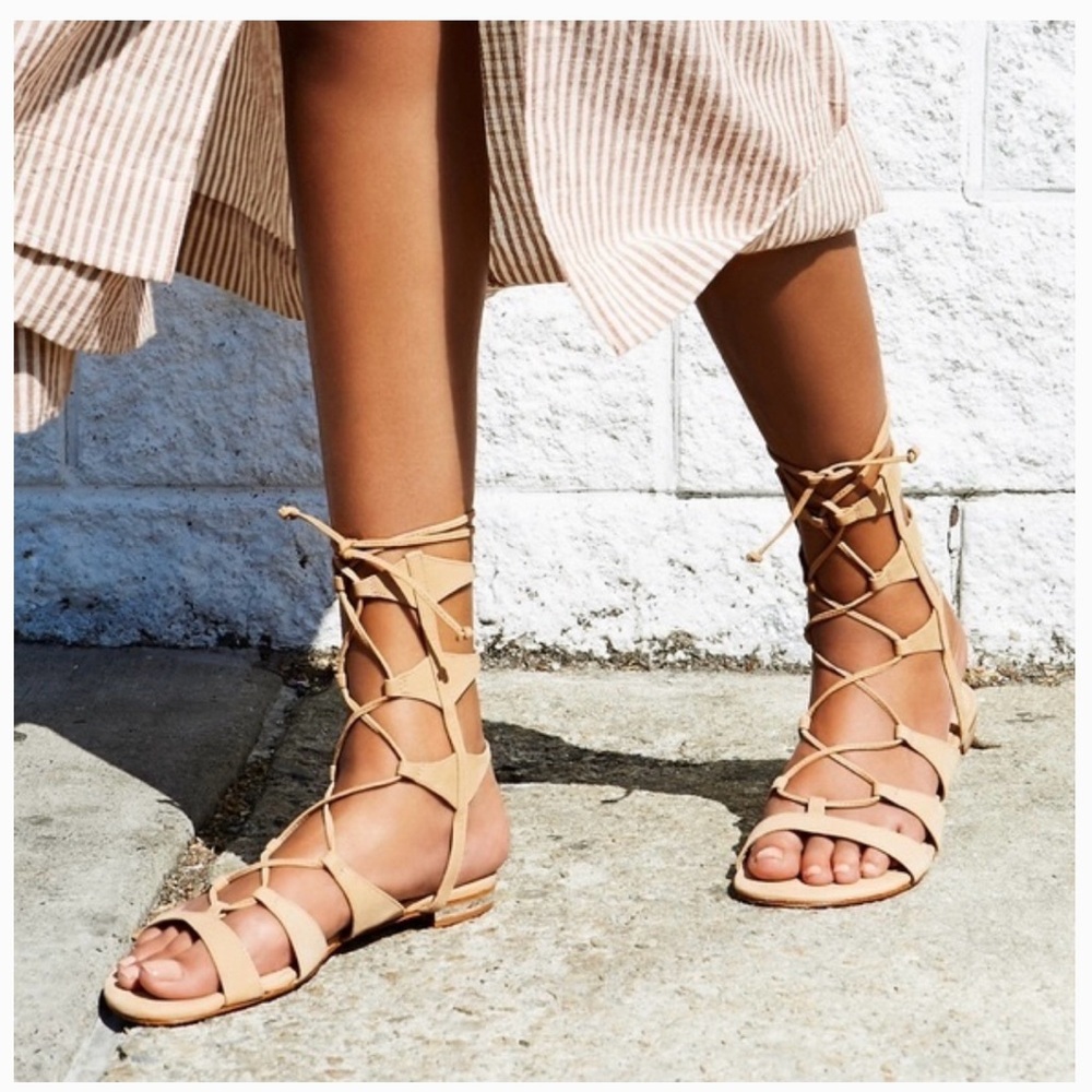Schutz tan gladiator sandals
